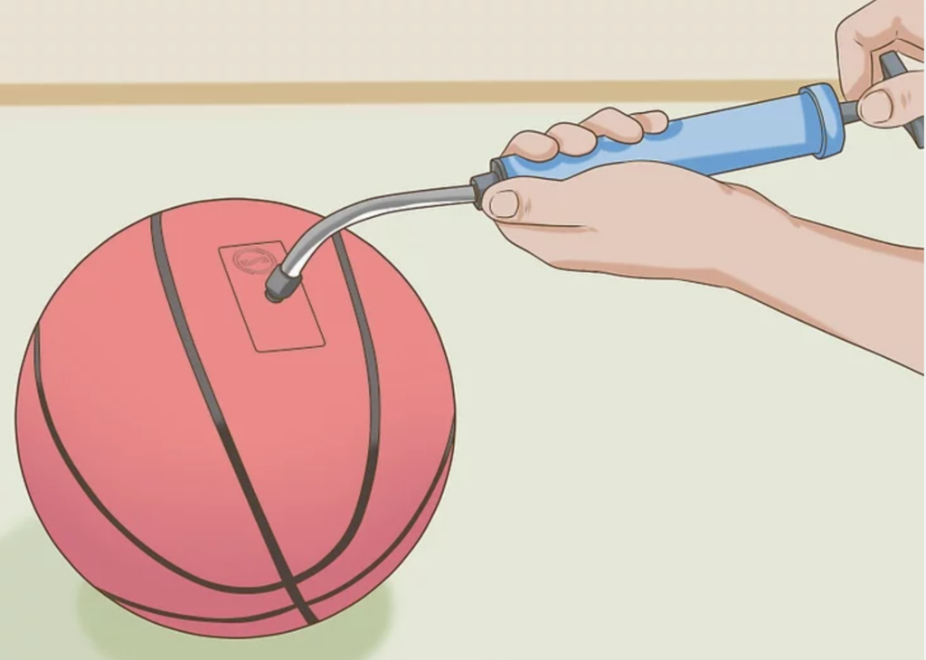 how to pump a basketball without a pump